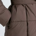 thumbnail image 5 of Breezora Belted Stand Collar Puffer Jacket for Women Fluffy Warm Winter Coat Casual Outerwear XL Size Coffee, 5 of 6