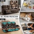 thumbnail image 6 of COEQINE Stretch Recliner Sofa Cover Comfy 3 Seater Reclining Protector 8 Pieces Stretch Reclining Slipcover Extra Large Recliner Cover for Home Decoration, Southwest American Tribal Brown Blue, 6 of 8