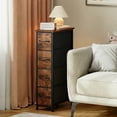 thumbnail image 6 of Eunos Narrow Dresser with 4 Slim Drawers for Bathroom Storage Cabinet Hallway, Wood Grain Print, 6 of 7