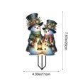 thumbnail image 2 of Taicans 4.6in Acrylic Christmas Snowman Garden Stake - Frosty Winter Lawn Decor with Snowy Base,Outdoor/Indoor Holiday Yard Decoration,Durable Weather-Resistant Christmas Ornament‌, 2 of 6