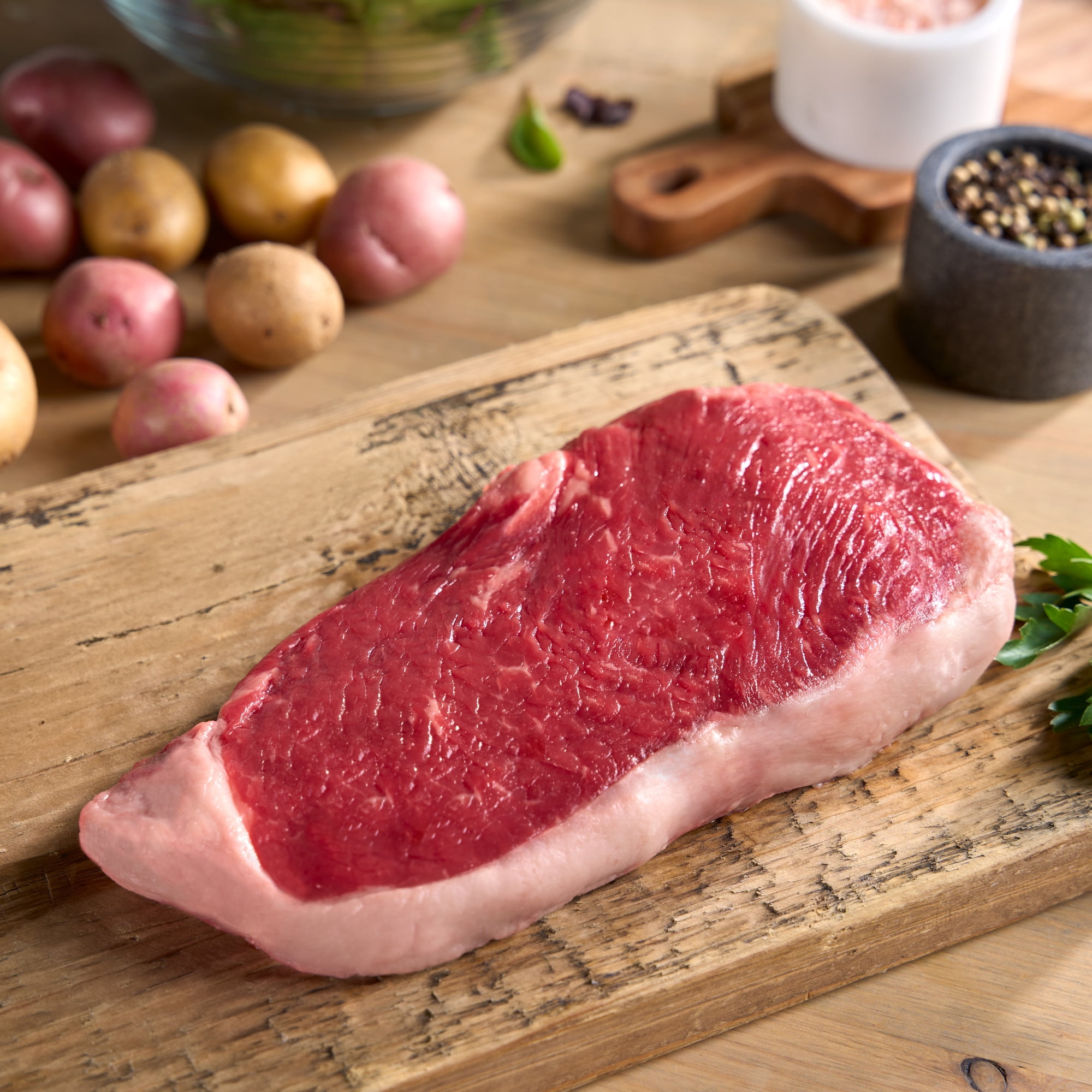 New York Strip Steak, Choice Angus Beef, 1 per Package, Fresh, 0.6 - 1.5 lb