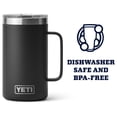 thumbnail image 2 of Taza YETI Rambler 710 ml de acero inoxidable con aislamiento al vacío, color negro, 2 of 6