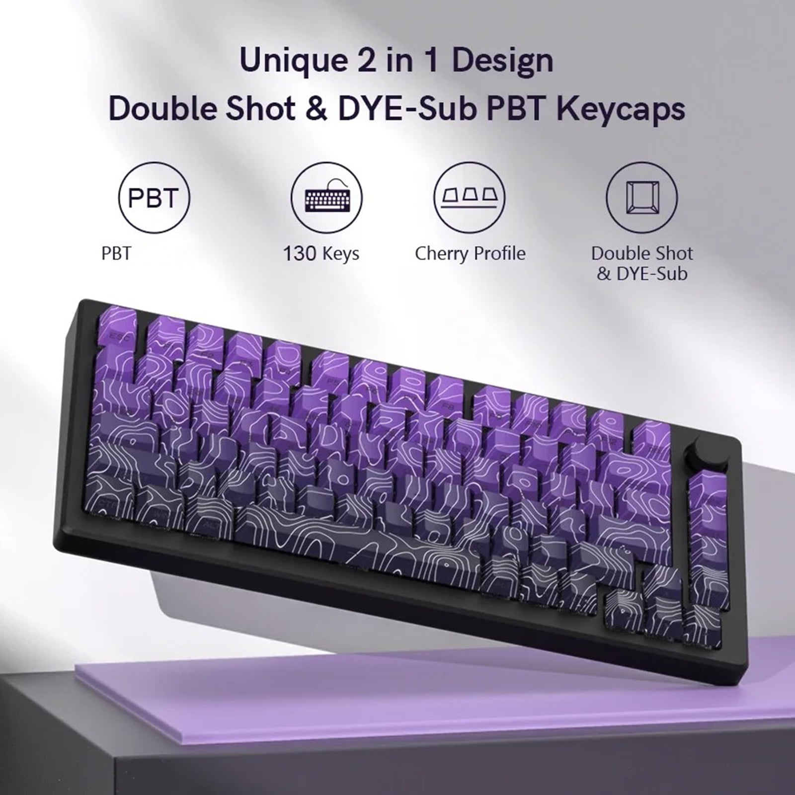OEM Height Keycaps Contouring Lines Side Printing Mechanical Keyboards Color Optional