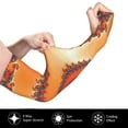 thumbnail image 3 of Fotbe Orange Rotating UV Sun Protection Arm Sleeves - Tattoo Cover Up - Basketball Arm Sleeve UPF 50 Cooling for Men Women, 3 of 8