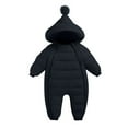 thumbnail image 2 of LEKWK Baby Warm Snowsuit Newborn Infant Winter Jumpsuit Hooded Zipper Romper Thermal Thick Coverall Sleep Bag Outdoor Travel Cold Weather Playwear 0-30M, 2 of 6