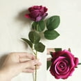 thumbnail image 3 of Elegante ramo de rosas artificiales Rosaceae, decoración para fiestas en casa. Rosa roja, 3 of 8
