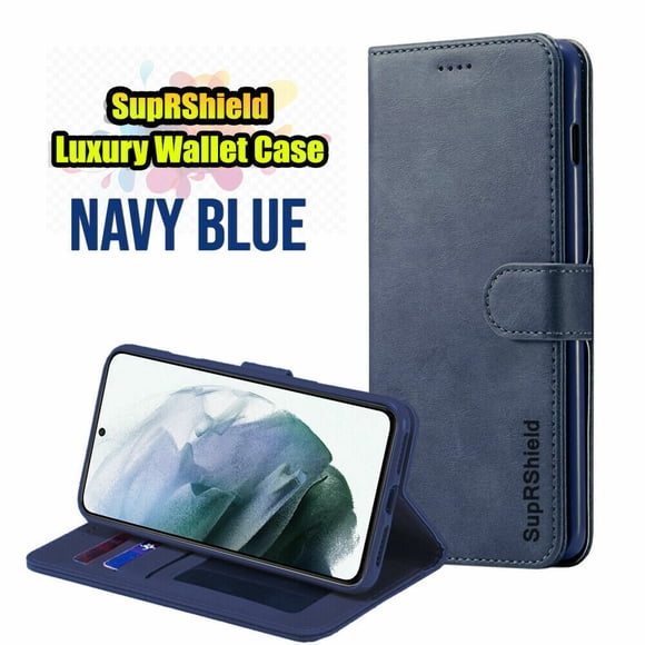 Samsung Galaxy A52 5G Case Smart View Supershield Wallet Flip Cover - Blue