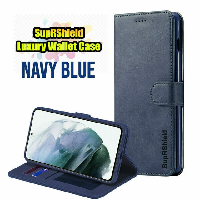 Samsung Galaxy S23 Plus 5G Case Smart View Supershield Wallet Flip Cover - Blue