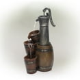 thumbnail image 3 of Alpine Corporation Vintage Barrel Water Pump with Buckets Fountain, 24 Inch Tall, 3 of 12
