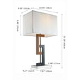 thumbnail image 4 of Aiwen Novelty Rectangular Linen Blend Fabric Shade Decorative Lighting Desk Lamp, 40 Watt, 4 of 8