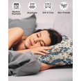 thumbnail image 4 of Blue Spring Floral Pillow Covers Standard Size 2 Pack, Vintage Botanical Farmhouse Soft Bed Throw Pillowcases Breathable Cooling Long Lumbar Body Pillow Sham Cover for Bed Sofa 20''x26'', 4 of 7