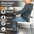 thumbnail image 6 of Mind Reader Lumbar Support Cushion for Office Chair, Memory Foam and Cooling Gel Core, Black, 6 of 15