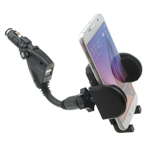 Charger Car Mount for Google Pixel 6 and 6 Pro Phones - Holder DC Socket USB Port Cradle Swivel Plug-in K6P Compatible With Google Pixel 6/Pro Models