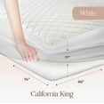 thumbnail image 6 of Whisper Organics 100% Cotton Organic Mattress Protector, 500TC Mattress Pad, California King, White, 6 of 9