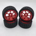 thumbnail image 3 of Rc Metal Tires Fits For Wltoys 144001 1:14 A949 Rc Car Replacement Red, 3 of 5