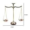 thumbnail image 3 of diollo Apothecary Scale&nbsp;Vintage Metal Weight Scale Home Décor Antique Weight Balancing Scale Taraju, Height 12 Inch, Golden, 3 of 3