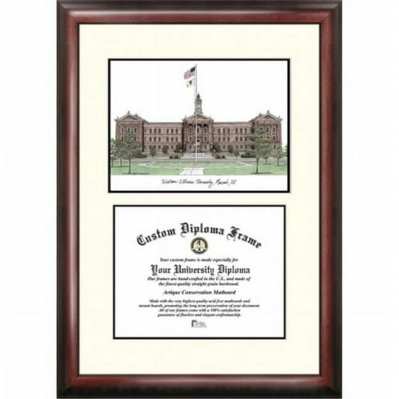 Campusimages IL978LV Western Illinois University Legacy Scholar Diploma Frame