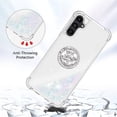 thumbnail image 4 of Glitter Clear Sparkly Bling Case for Samsung Galaxy A14 5G for Women Girls, Flowing Liquid Quicksand Cover with Diamond Ring Holder Case for Samsung Galaxy A14 4G/5G  Colorful, 4 of 14