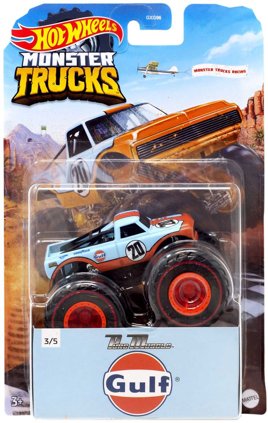Hot Wheels Monster Trucks Pure Muscle Diecast Car [Gulf] - Walmart.com