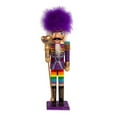 thumbnail image 6 of Kurt Adler 15-Inch Purple and Gold Pride Christmas Nutcracker, 6 of 7