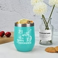thumbnail image 5 of 60th Birthday Gifts for Women - 60th Birthday Wine Tumbler for Women, 12oz Insulated Wine Tumbler with Lid and Straw, Great 60 Years Old Birthday Gifts for Anniversary Decorations (Lake Blue), 5 of 6