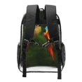 thumbnail image 2 of Susaid Hybrid Parrot in the Forest Print Clear Backpack See Through Transparent Plastic Clear Bookbags for School, College, Stadium,Work, 2 of 7