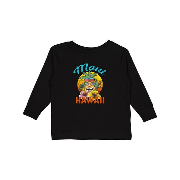 Inktastic Maui Hawaii Vacation Tiki Boys or Girls Long Sleeve Toddler T-Shirt