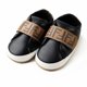 thumbnail image 1 of Zapatos De Bebé Recién Nacidos Niños Sneaker Niñas FF Print First Walkers Pequeños Encaje Hasta Cuero PU Suelas Suaves Zapatillas 0-18 Meses, 1 of 4