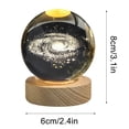 thumbnail image 5 of Fiudx Bola de Cristal Planetaria Brillante, Diseño de Galaxia de Astronauta, Luz Nocturna Rgb Cálida, Lámpara de Noche con Alimentación Usb, Elegante Decoración para El Hogar, Idea de Regalo Única, T, 5 of 5