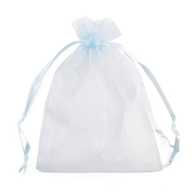 Bolsa de Organza con cordón para embalaje de joyería, bolsas de 7x9, 9x12, 10x15cm para regalo, boda, fiesta, Navidad, dulces, 100, 50/50% Uds.