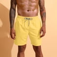 thumbnail image 6 of Men's Gym Workout Shorts with Mesh Liner Quick Dry Athletic Shorts 5 Inch Lightweight Sports Running Shorts with Pockets Yellow, 6 of 9