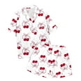 thumbnail image 4 of Hiijoy Little Girls Pajamas Cherry Print Short Sleeve Top Shorts Homewear Set, Sizes 2-13, 4 of 4