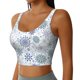 thumbnail image 2 of Balery Retro ice blue snowflakes Sujetadores deportivos con espalda cruzada para mujer, acolchados, sin costuras, de alto impacto, ideales para yoga, gimnasio, entrenamiento y fitness.-X-Large, 2 of 8