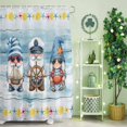 thumbnail image 2 of Shower Curtain, Nautical Gnome Blue Ocean Waterproof Shower Curtain Set with Hooks for Bathroom Showers,Stalls and Bathtubs,60x72In Summer Floral Retro Plaid, 2 of 9