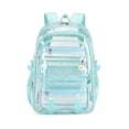 thumbnail image 2 of UJNDER Teen Girls Large Capacity Transparent Water-resistant Backpack Lightweight Double Shoulder Design for School Daily Use,Mint Green,Large, 2 of 7