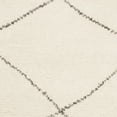 thumbnail image 2 of SAFAVIEH Casablanca Emmett Geometric Wool Shag Area Rug, Ivory/Charcoal, 4' x 6', 2 of 7