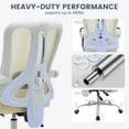 thumbnail image 6 of Ergonomic Office Chair with Footrest, High-Back Mesh Gaming Chair with Synchronized Reclining, 3D Adjustable Armrests & Lumbar Support, Swivel Computer Desk Chair for Home Office, Beige, 6 of 7