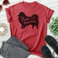 thumbnail image 2 of Pom Mama T-shirt, Unisex Women's Shirt, Pomeranian, Pom Owner, Best Dog Mama Gift, Heather Red, Medium, 2 of 6