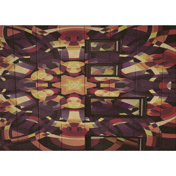 Ahgly Company Indoor Rectangle Patterned Dark Scarlet Red Area Rugs, 2' x 5'