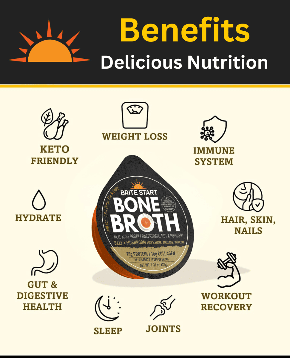 Beef Mushroom Bone Broth 12 Pack