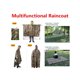 thumbnail image 4 of Poncho de lluvia 3 en 1 impermeable ligero portátil multifuncional al aire libre senderismo impermeable naranja, 4 of 5