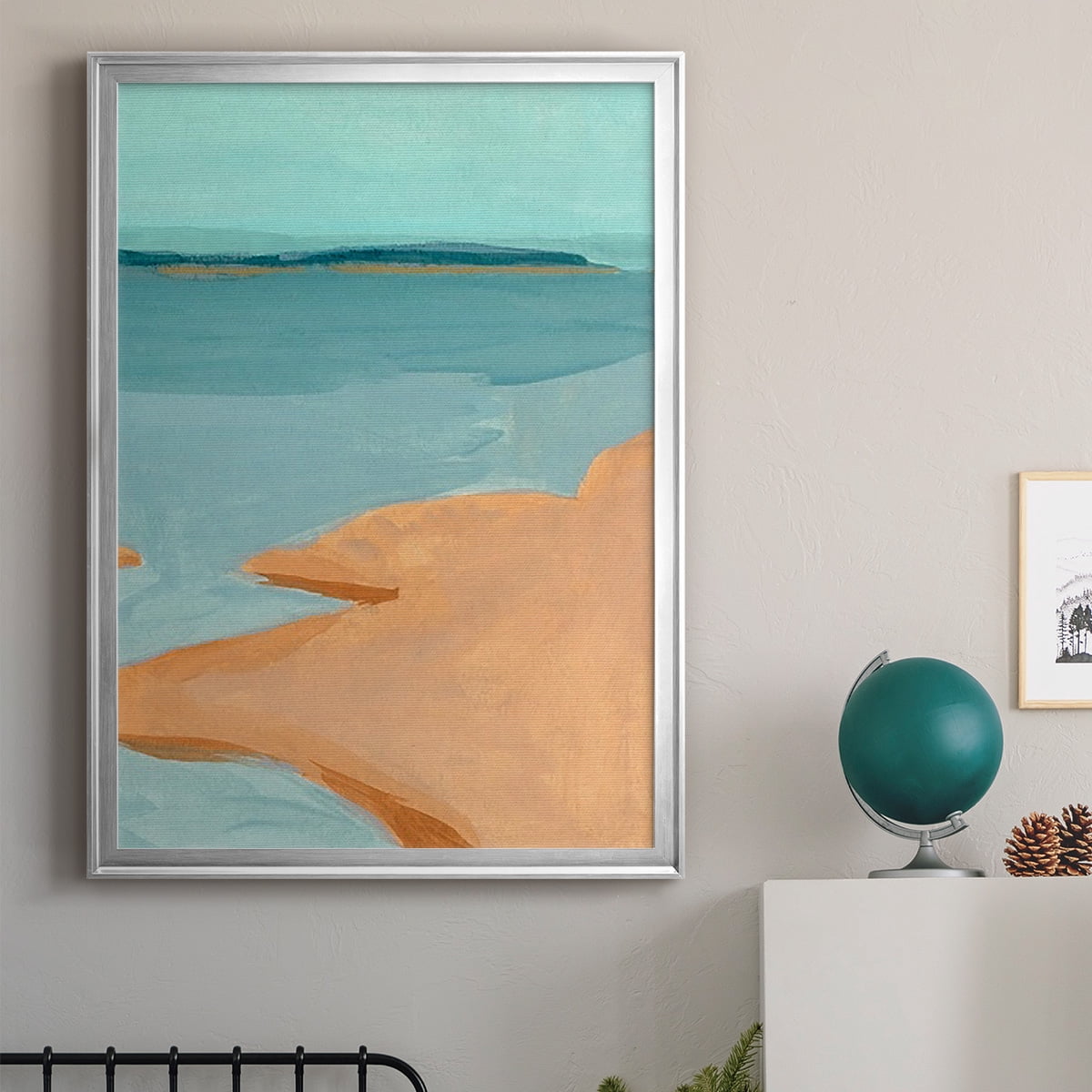 Out on the Sandbar III Premium Framed Print, in Gold, Black, or Silver - Ready to Hang