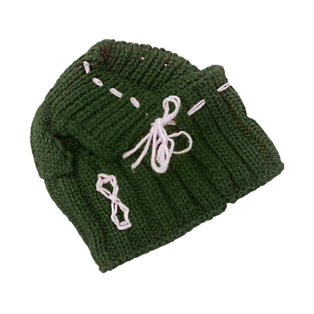 Gorro de invierno para perro, accesorio cálido para la cabeza, gorro de cosplay para fotos de mascotas Verde