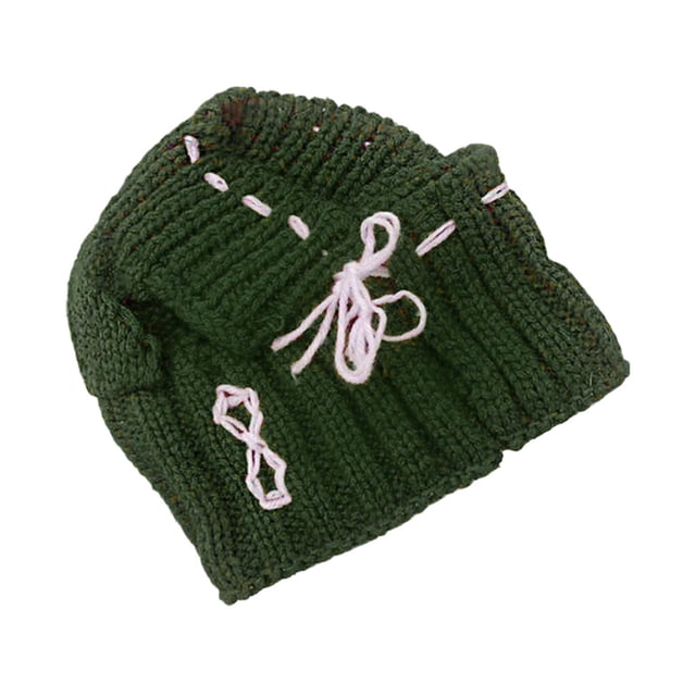Gorro de invierno para mascotas, accesorios cómodos para la cabeza, gorro de Cosplay para perros, envoltura para la cabeza Verde