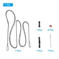 thumbnail image 3 of 12 Strands Bow String Replacement with 2 Nock Points Bowstring Finger Guards for AMO 68", Black, 3 of 7
