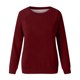 thumbnail image 3 of Qucoqpe - Sudadera informal de manga larga para mujer, cuello redondo, bonito jersey de color liso, corte holgado, en liquidación, 3 of 5