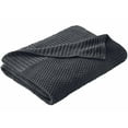 thumbnail image 4 of Better Homes and Gardens, Chunky Knit Charcoal Throw, Cotton-Blend, 50"x60", 2.3 lb, All Ages, 4 of 5