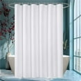 thumbnail image 6 of EMLTHORY Extra Long Fabric Shower Curtain Liner 72 x 84inch,Fabric White Shower Curtain Light in Machine Washable Waterproof Bathroom Shower Curtains 84 inches Long Length, 6 of 7