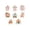 Multicolor-2, variant on 8-Piece Christmas House Hanging Ornament Set, Cute Cabin Tree Decorations for Winter Holiday Family Decor.