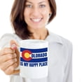 thumbnail image 2 of Colorado Is My Happy Place Logo Art Coffee & Tea Gift Mug Cup For Youth Coloradans From Denver, Boulder, Aspen & Loveland (15oz), 2 of 4
